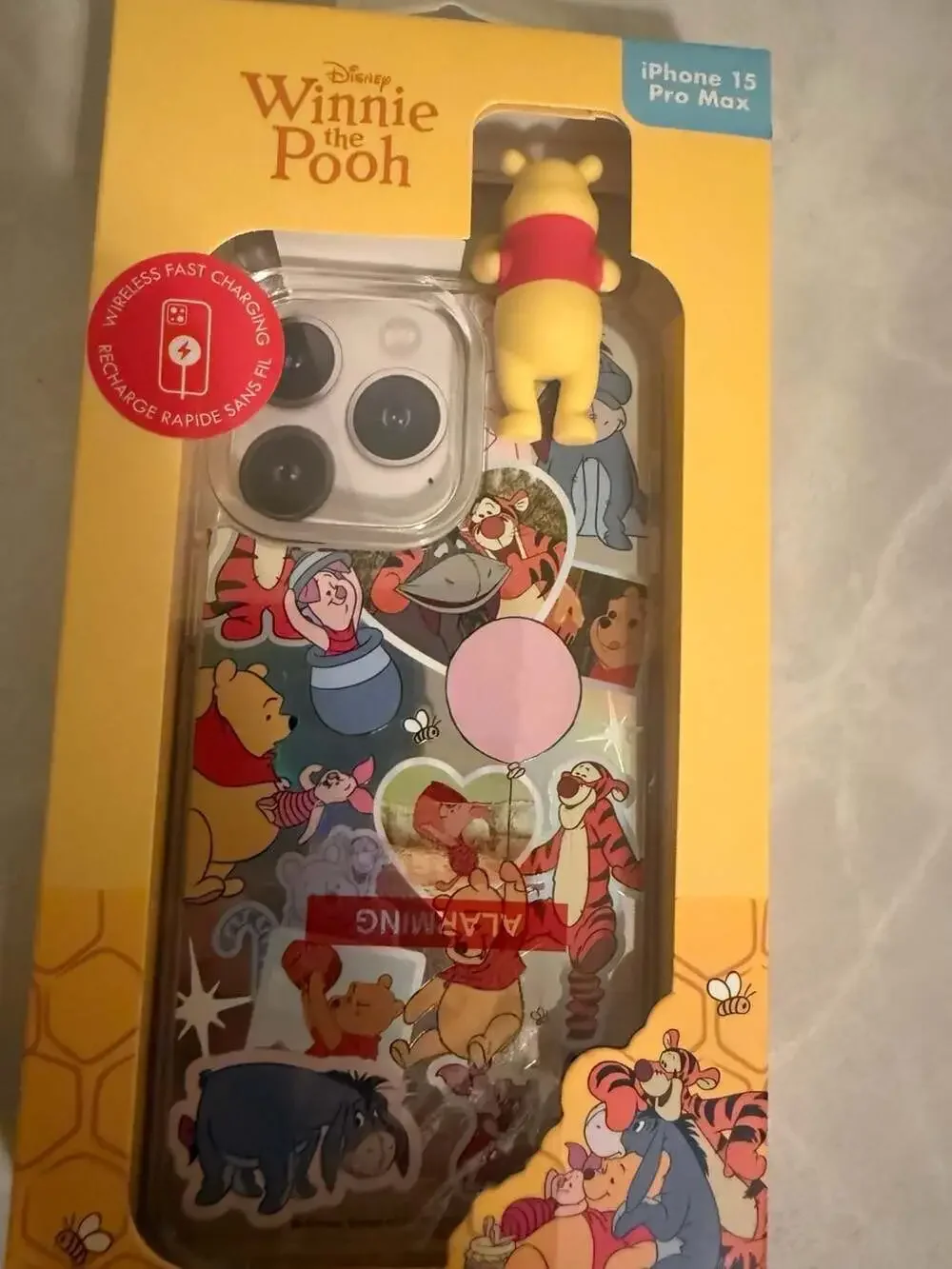 Disney Winnie the Pooh iPhone 15 Pro MaxClear Protective Case with 3D Tech Buddy